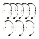 Pack of 8 Condenser Headset Microphone W/ Flexible Wired Boom 3.5mm Mono Black