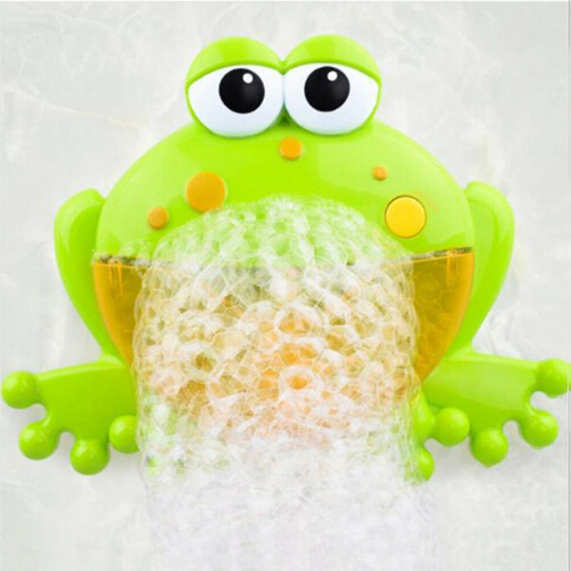 Bubble machine big frog automatic bubble maker blower music bath toys for baby Z
