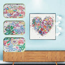 5D DIY Special Shaped Diamond Painting Heart Cross Stitch Mosaic Craft Kit