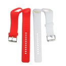 2x Silicone Wrist Band Watch Strap Holder Buckle For Polar A360 Red + White