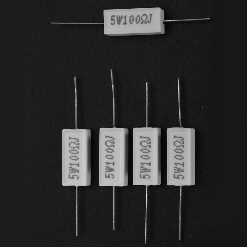 10x Wirewound Ceramic Cement Resistors 100 Ohm 5W Watt 5% R8I9