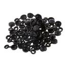 Pack of 50pcs Polypropylene Hinged Screw Cover Caps Washer Flip Tops Black