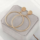 Simple Round Earrings Geometric Big Circle Trendy Earrings For Women Earrin