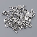30Pcs Assorted Key Charms DIY Necklace Bracelet Earring for Jewelry Making