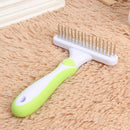 Pet Cat Dog Hair Removal Needle Comb Fur Trimming Open Knot Brush (Grey) A