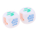 2x Acrylic Six Sided Dice Chore Decider Die for Household Wife Birthday Gift