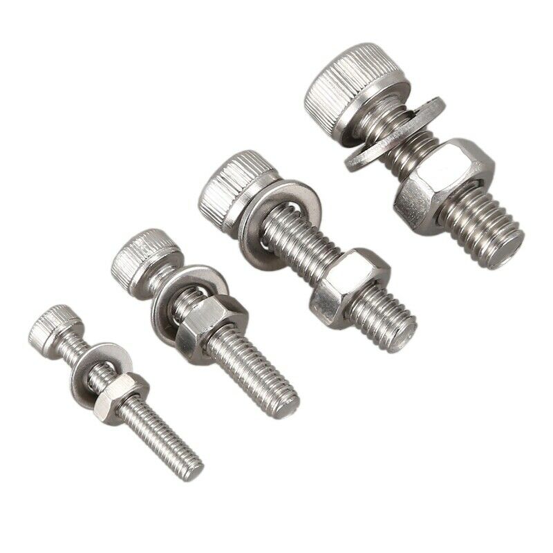 304 Stainless Steel Screws and Nuts M3 M4 M5 M6 Hex Socket Head Cap Screws  T2D7