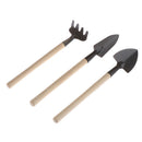 Mini Garden Tool Shovel Rake Spade Garden Bonsai Set Wooden Handle Metal Head
