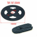 T8F-74T 35mm Rear Chain Sprocket for 47cc 49cc Mini Motorcycle Scooter