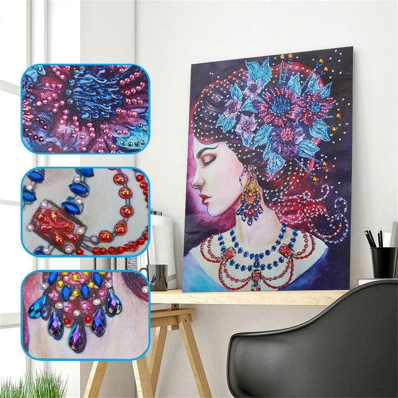 5D DIY Special Shaped Diamond Painting Beauty Cross Stitch Mosaic Craft Kit