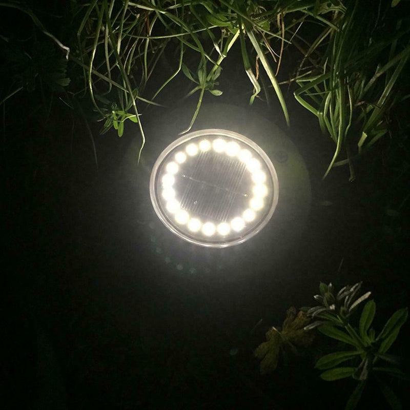 20 LED Solar Buried Lamp Waterproof Outdoor Garden Light (1pc Warm White)