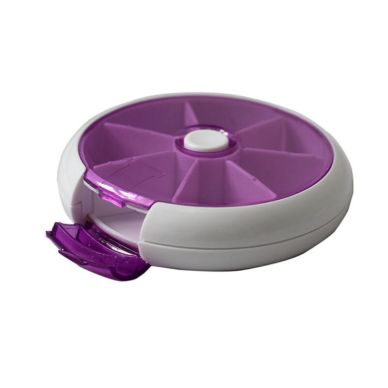 1x 7 Day Round Pill Box Medicine Tablet Storage Vitamin Dispenser Holder JCA Cy