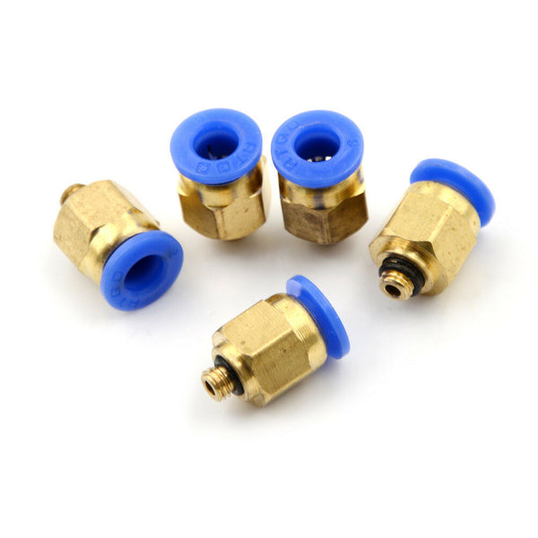 5PCS Male M5 - 6mm Straight Push in Fitting Pneumatic Push to Connect Air Hn