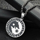 Steel WOLVES NECKLACE FASHION Pirate Amulet Necklace Gift
