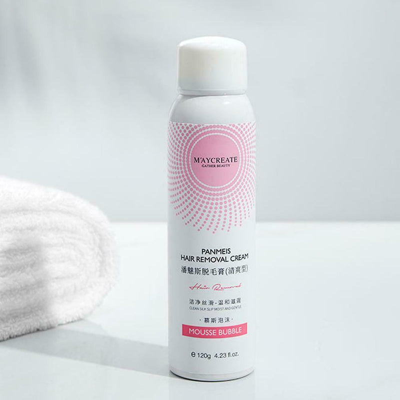 Natural & Painless Hair Remover Mousse Spray 120ml Unisex