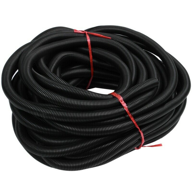 100 Ft. 3/4 inch Split Wire Loom Conduit Polyethylene Tubing Black Color Sl D9H6