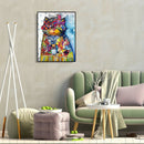 5D DIY Full Drill Diamond Painting Cat Embroidery Mosaic Craft Wall Arts