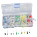 375pcs Emitting Diode LED Bulbs Light Assorted Kit Assortment 2-Pin Bar