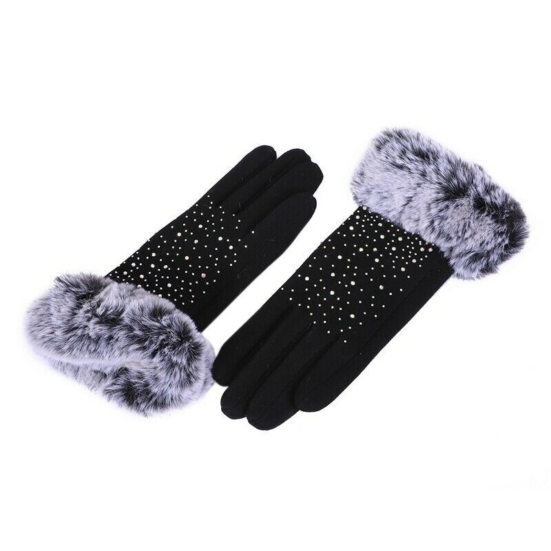 Gloves, Women winter outdoor sports gloves touch screen warm gloves (black)