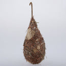 Natural Hand-Woven Bird Cage Straw Nest Outdoor Garden Decor for Canary Finch