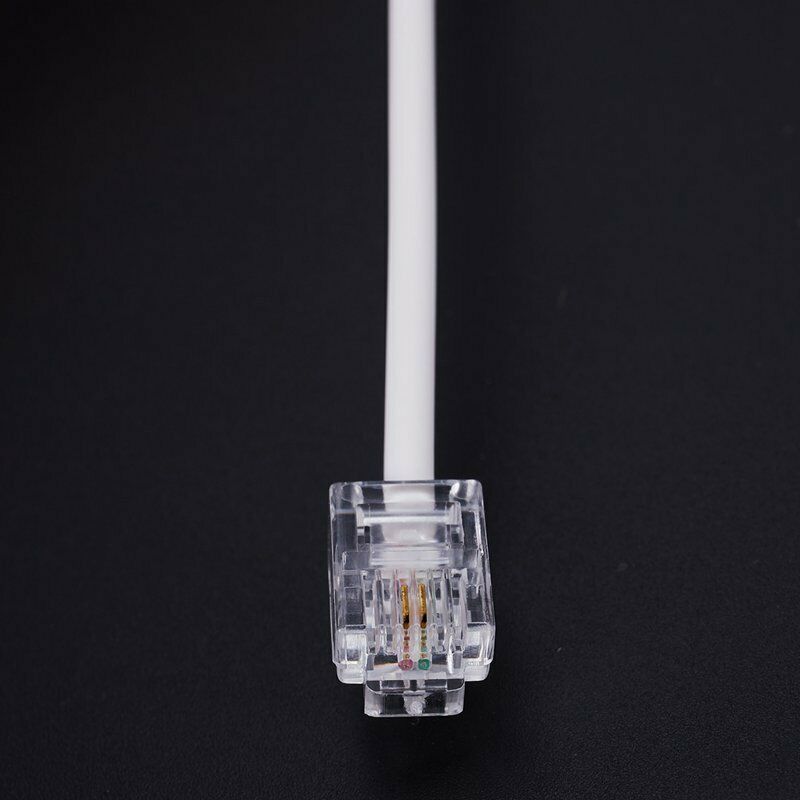1pcs 10m RJ11 Telephone Connector Extension Cable White L7C9
