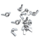 M6 Thread Dia Stainless Steel Wing nut Butterfly Wing Nuts 10 Pcs R9R4