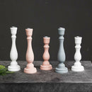 Candlestick Pillar Candle Stand Tealight Holder for Dinner Party-Pink-L