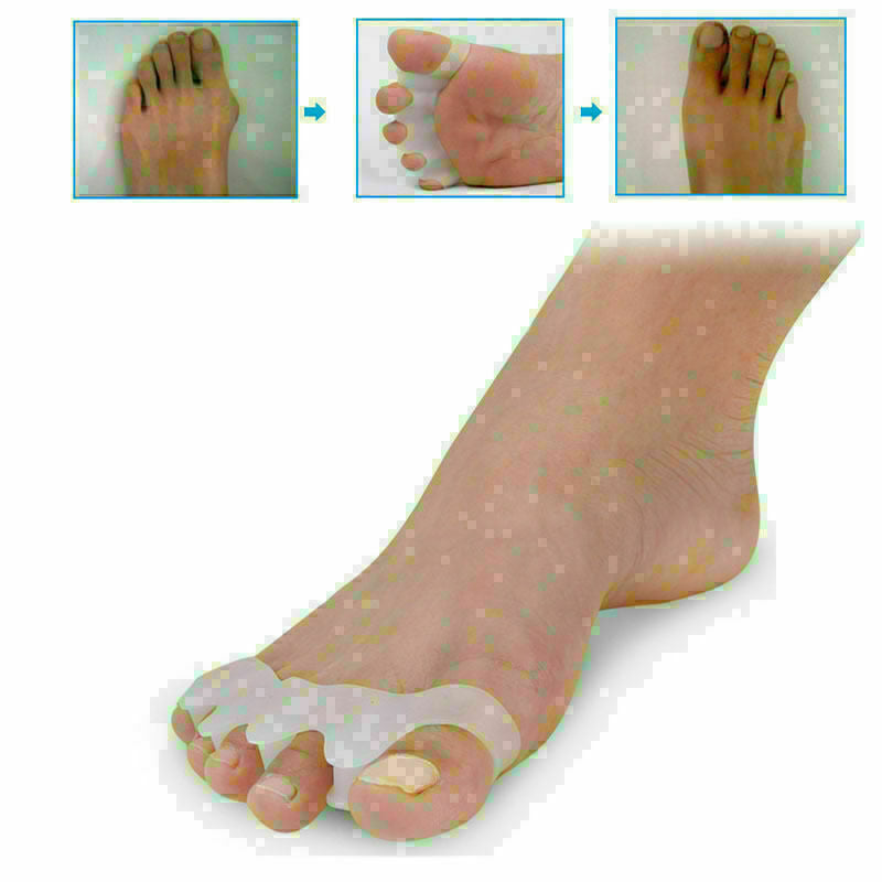 2x Gel Silicone toe separator Bunion Guard Foot Toe separator Toe korrektu F5X6