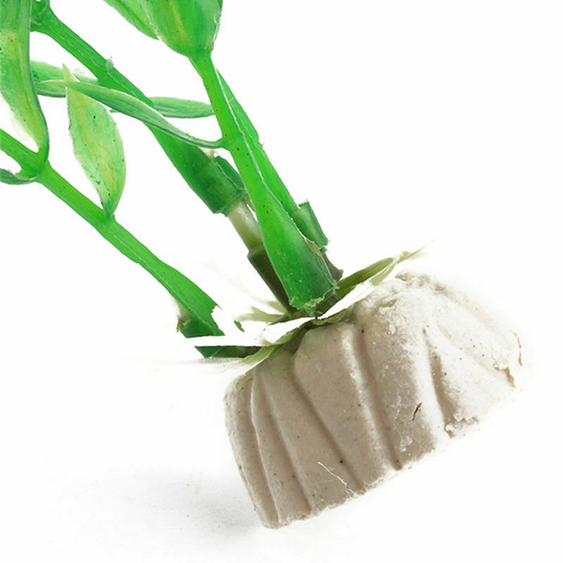 10x Artificial Aquatic Plant Plastic Grass Fish Tank Plastic Aquarium Deco-Green