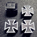 Universal Cross Style Car Tire Tyre Wheel Valve Stems Caps Dust Cover Black