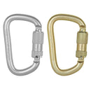 45KN Carabiner Clip Hook Steel D-Ring Screw Lock Rock Climbing Golden