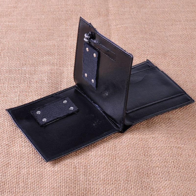 Flaming Magic Trick Fire Wallet Stage Street Magnetic Show Prop Purse PU Leather