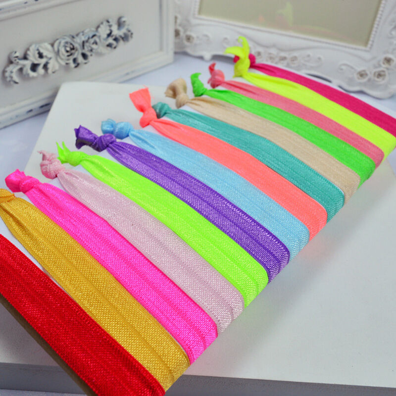 30Pcs Girl Elastic Hair Ties Rubber Band Knotted Hairband Ponytail_Holder