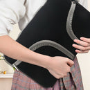 Zipper portable handbag For 13" Laptop Black   J8S9