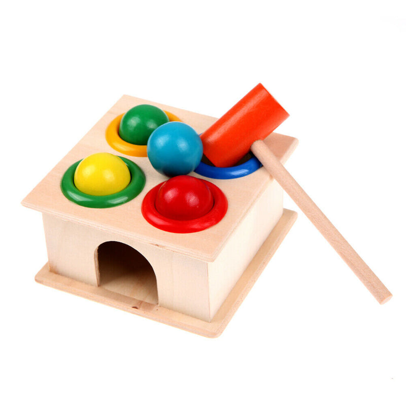 Wooden Ball Hammer Box Children Early Learning Educational Toys