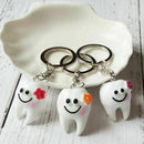 20 pcs Keychain Key Ring Hang Tooth Shape Cute Dental Gift H1L5