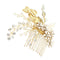 Crystal Flower Leaf Hair Comb Wedding Party Prom Birdal Fashion Hair Jewelry
