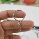 20 Pcs Bulk Split Metal Key Rings Keyring Chain Blanks With Link Chains For DIY