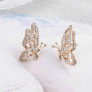 New Fashion Women Lady Elegant Butterfly Crystal Rhinestone Stud Ear Earrin G7G1