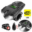 Rechargeable Bike Light Front Rear Headlight Taillight USB Bicycle Power Display