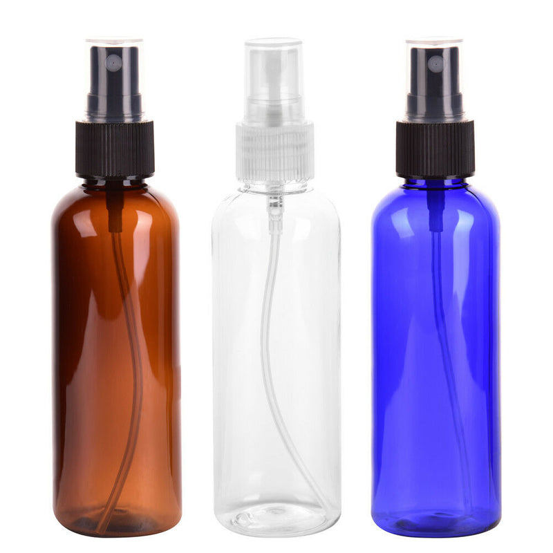 12pcs 100ml Travel Transparent Plastic Perfume Atomizer Empty Mini Spray Bottle