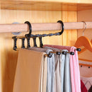 1Pc 5 Tier Portable Clothes Hanger Pants Racks Trousers Storage Drying Hang FT