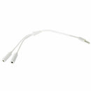 3.5mm Stereo Audio Male to 2 Female Headset Microphone Cable Y Splitter