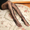 Womens Floral Pattern Floral Print Lace Rose Fishnet Stockings Pantyhose Fishnet