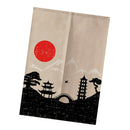 Noren Japanese Curtain Short Doorway Tapestry Linen Room Decoration Sunset