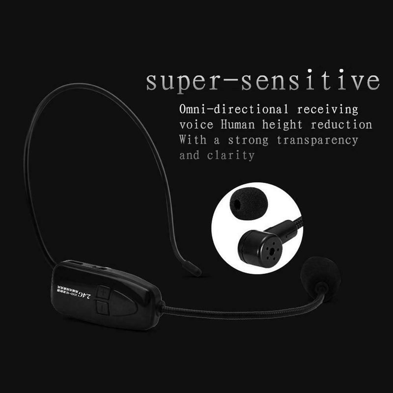 2.4G Wireless Microphone Headset Megaphone Radio Mic for Loudspeaker A