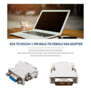 Hot VGA Female to 24+1 pin DVI-D Male Adapter Video Laptop For PC Converter Y8L3