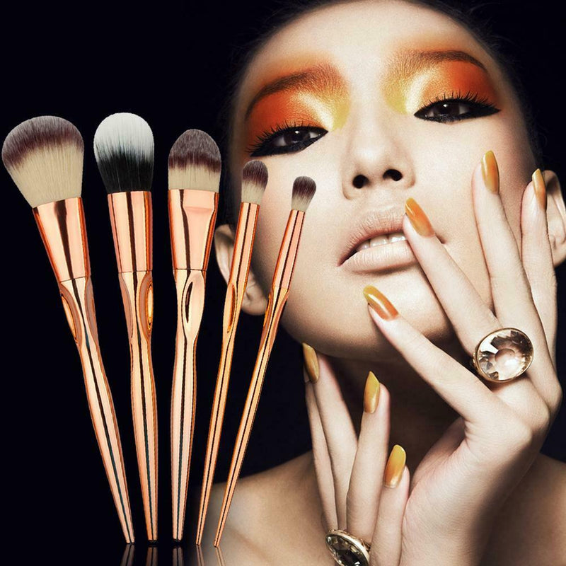 Pro 5pcs Makeup Brushes Set Powder Foundation Eyeshadow Lip Brush Tool