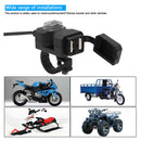 CS-665A1 Motorcycle Dual USB Charger Handlebar Mirror 3.1A USB Power Socket