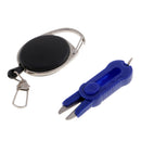 Plastic Tube Cutter Fishing Zinger Retractor Fly Fishing Tools Combo Blue